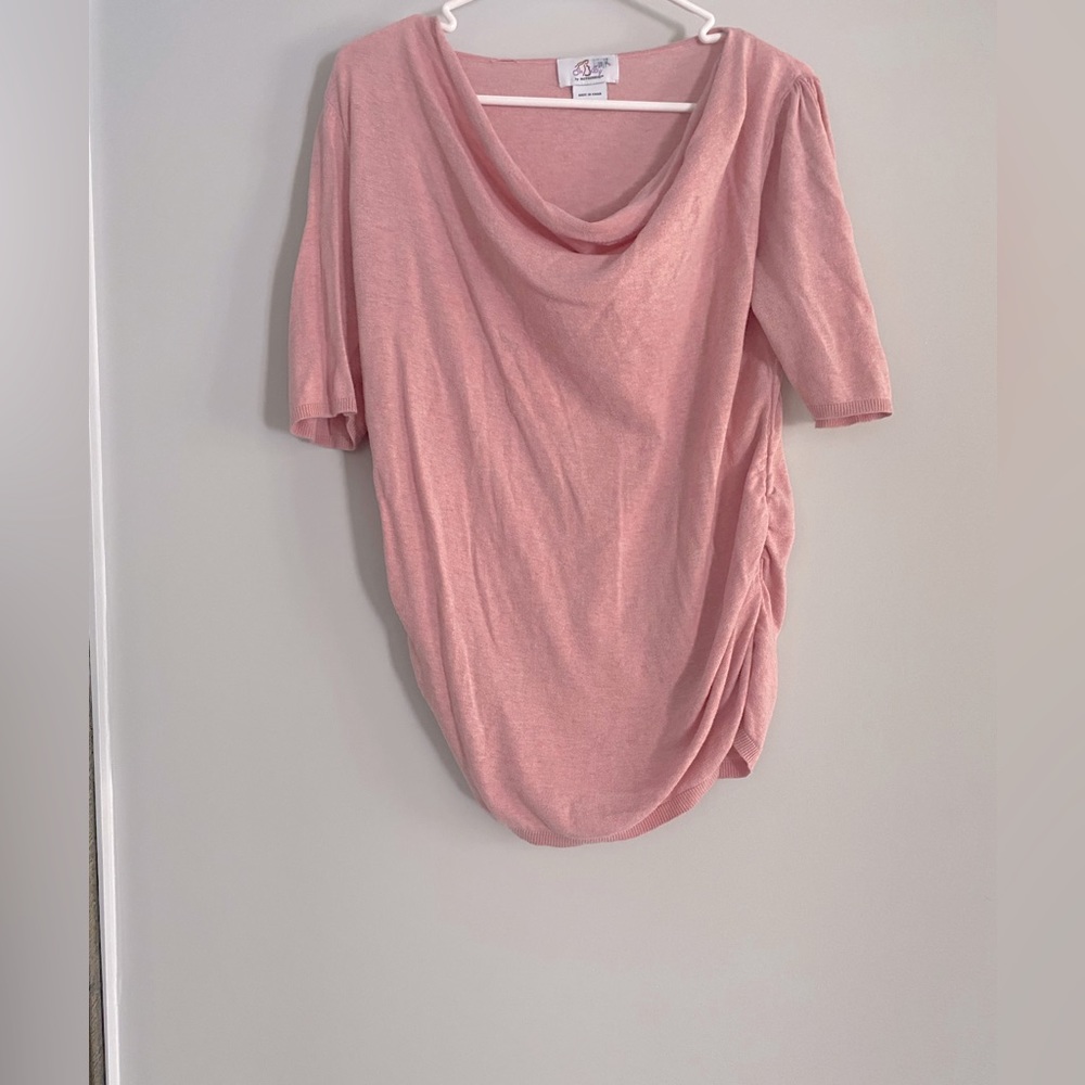 Maternity swoop neck sweater